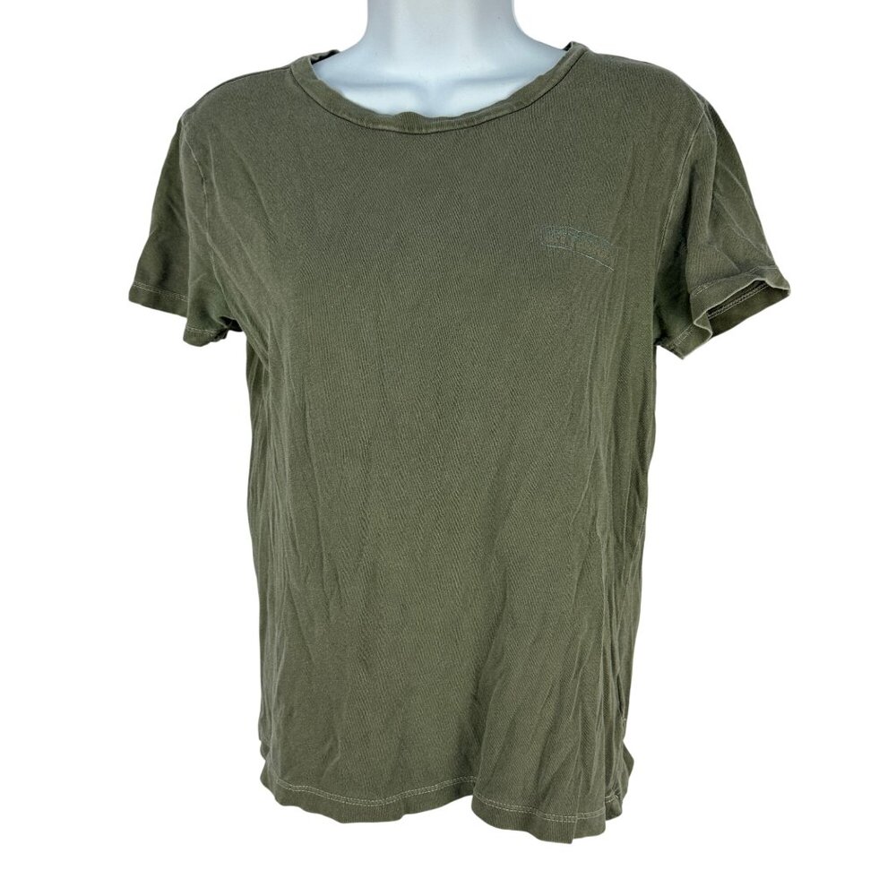 Vans Off The Wall Graphic Tee Olive Green 1966 Design XS Short Sleeve Cotton